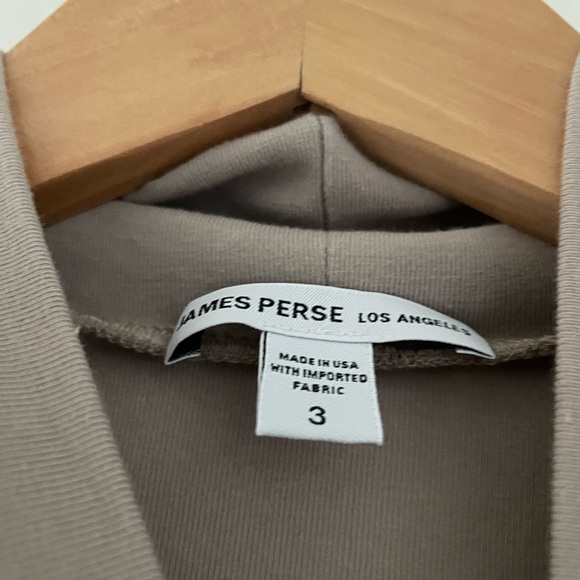 Standard James Perse Cotton Neutral Turtleneck Top Large - Picture 3 of 6